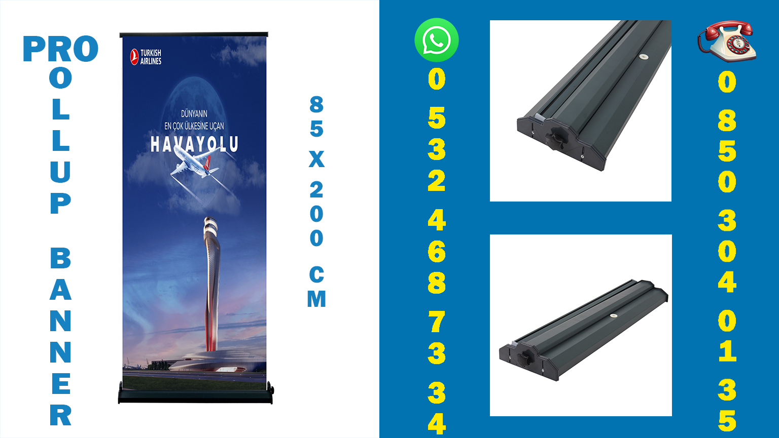 85×200 cm Pro Rollup Banner