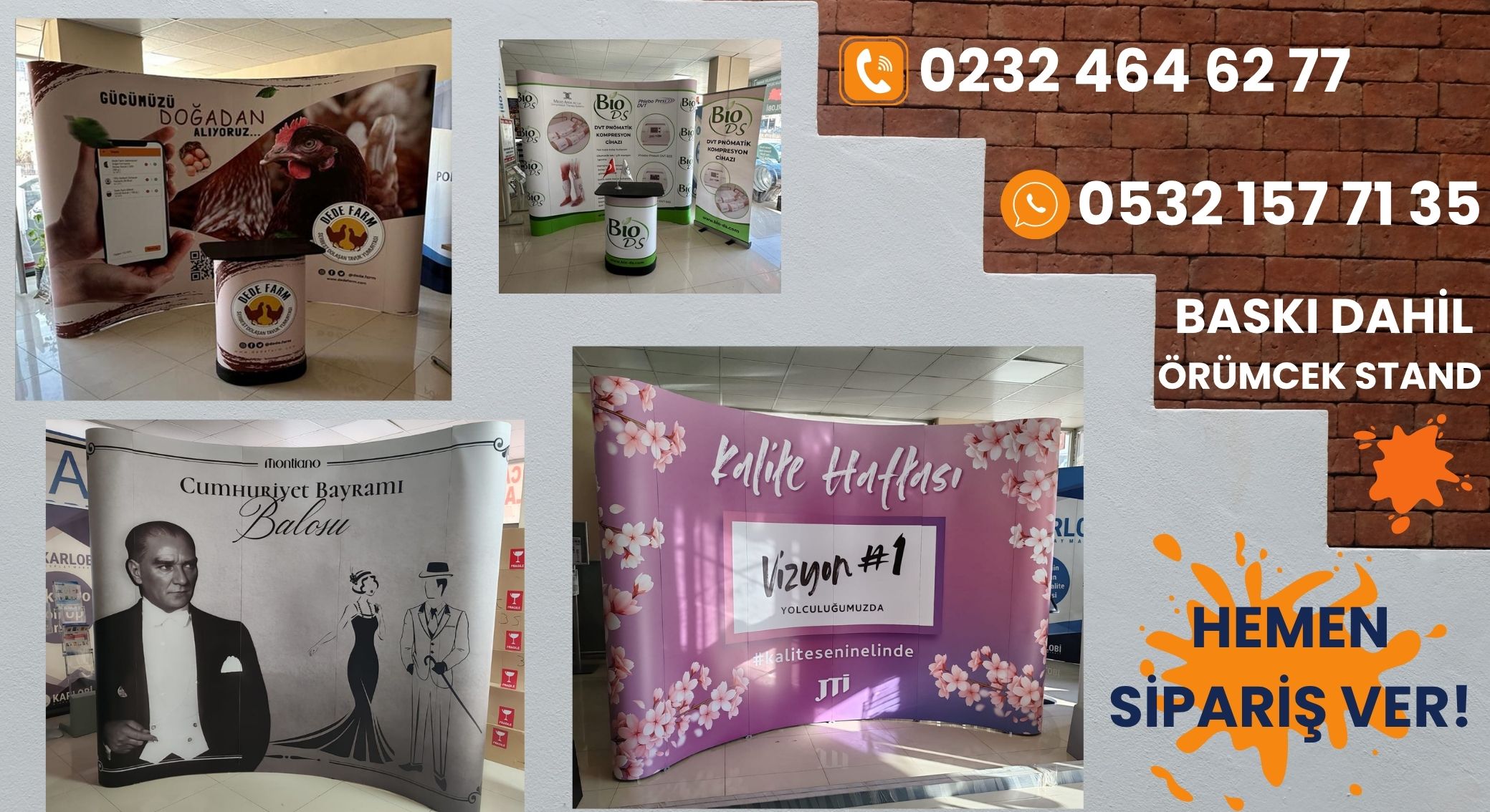 3×3 Oval Örümcek Stand – 0232 464 62 77 – 0532 157 71 35